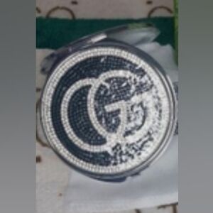 Women's Compact Mirror Silver Black